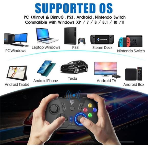 Wireless Gaming Controller, Dual Vibrate Plug and Play Gamepad Joystick - Picture 2 of 5